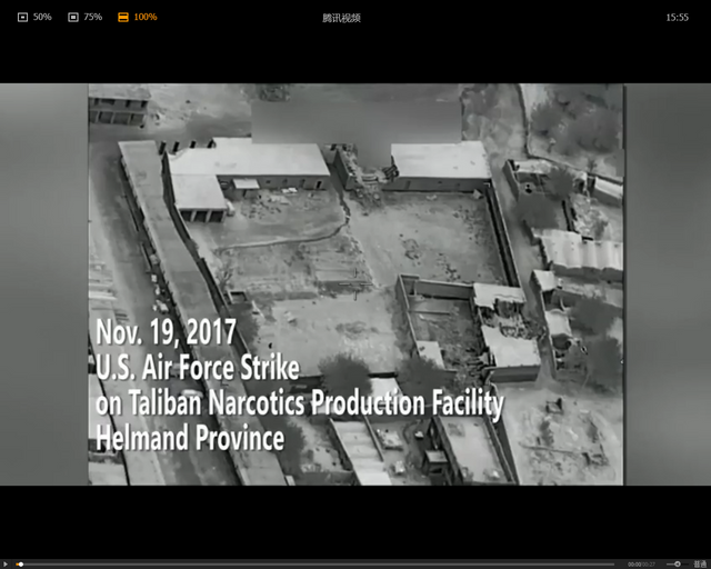 F-22 Long-range raid Taliban drug factory firing ammunition accurately hit the target video